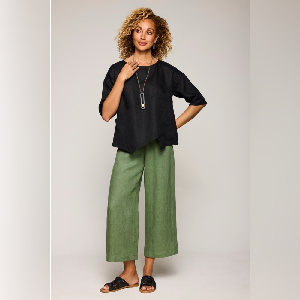 NWT Chalet et Cici Black Linen Elysia Top - Size Small - Picture 4 of 9